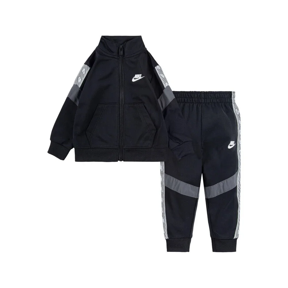 Nike Elevated Trims 86I122-023 Tricot Set Boys Black Full Zip Activewear FROG81 - Picture 12 of 14